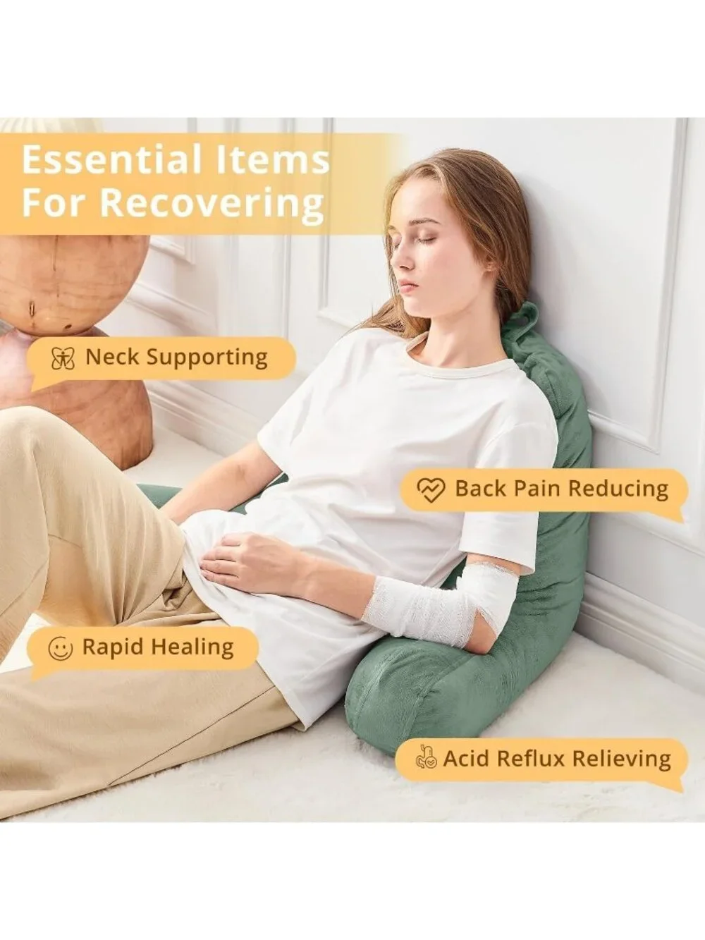 〽️Reading Pillow for Bed Back Pillow Sitting Up 18